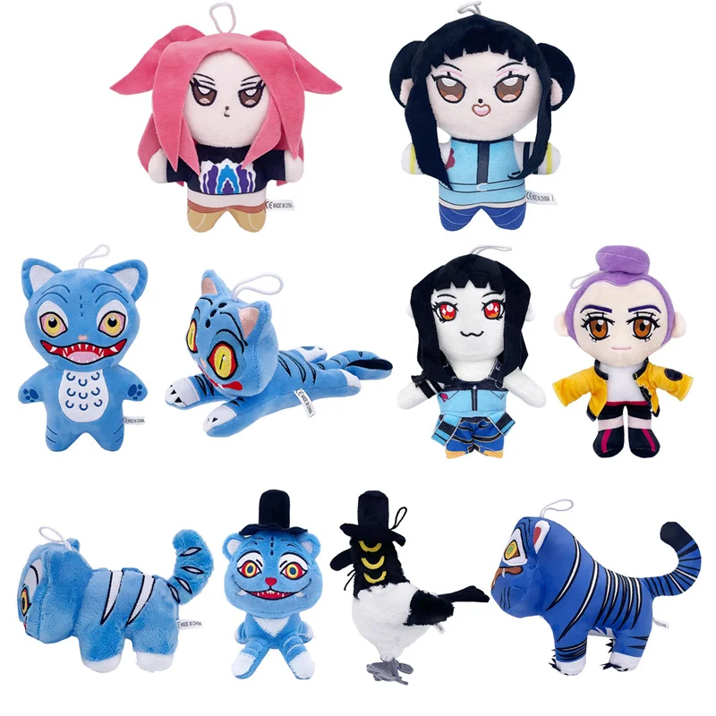 

New Demon Hunters Plush Toy Stuffed Doll Soft Tiger Zoey Mira Rumi Cartoon Popular Plushies Figurine Fan Birthday Christmas Gift