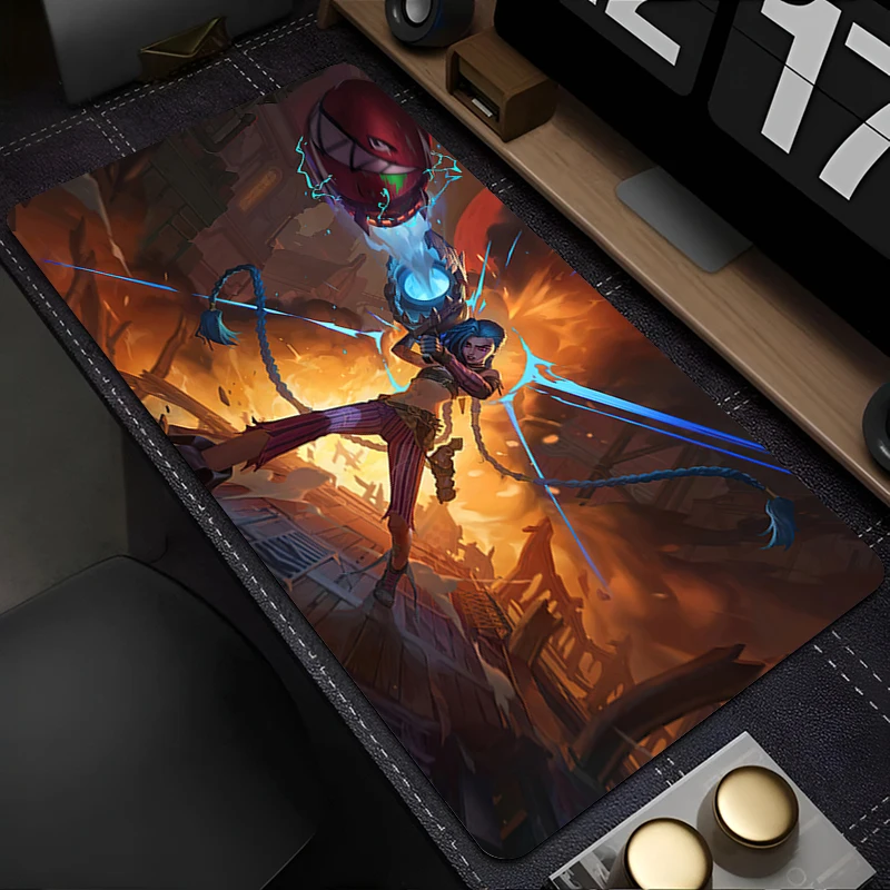 

Gaming Mouse Pad Large Gamer League of Legends Jinx XXL Keyboard Desk Mouse Mat Carpet Rubber Tapis Gaming Notbook Pc Mousepad