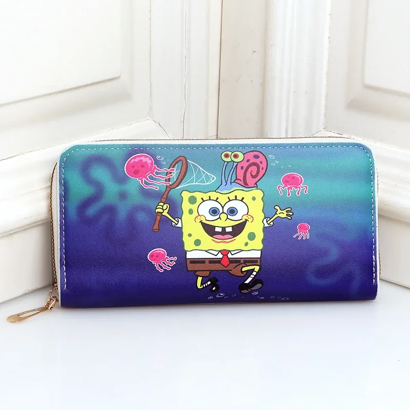 New SpongeBob SquarePants Long Wallet for Women Patrick Star Sandy Cheeks PU Coin Purse Large Capacity Multi Card Slot Coin Bags - view 2