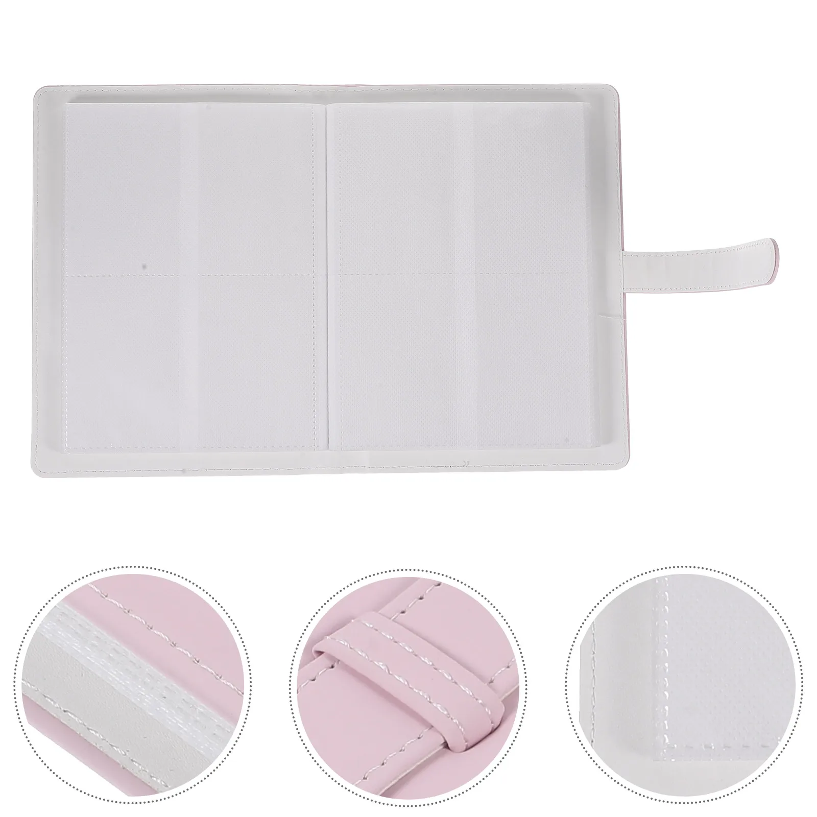 

Photo Album Card Holder PU 3 Inch Scrapbook for DIY Storage Book Brown 4 Grids Reliable