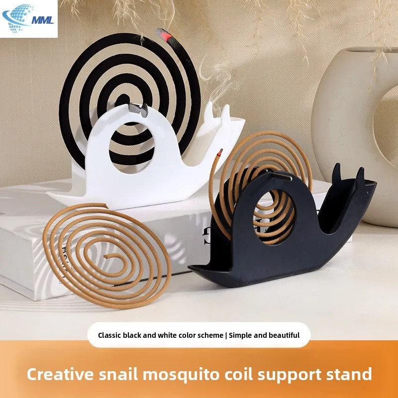 

1 pc Plastic Incense Holder Coil Rack Modern Mosquito Repellent Incense Stand for Home Bedroom Terrace Outdoor Use