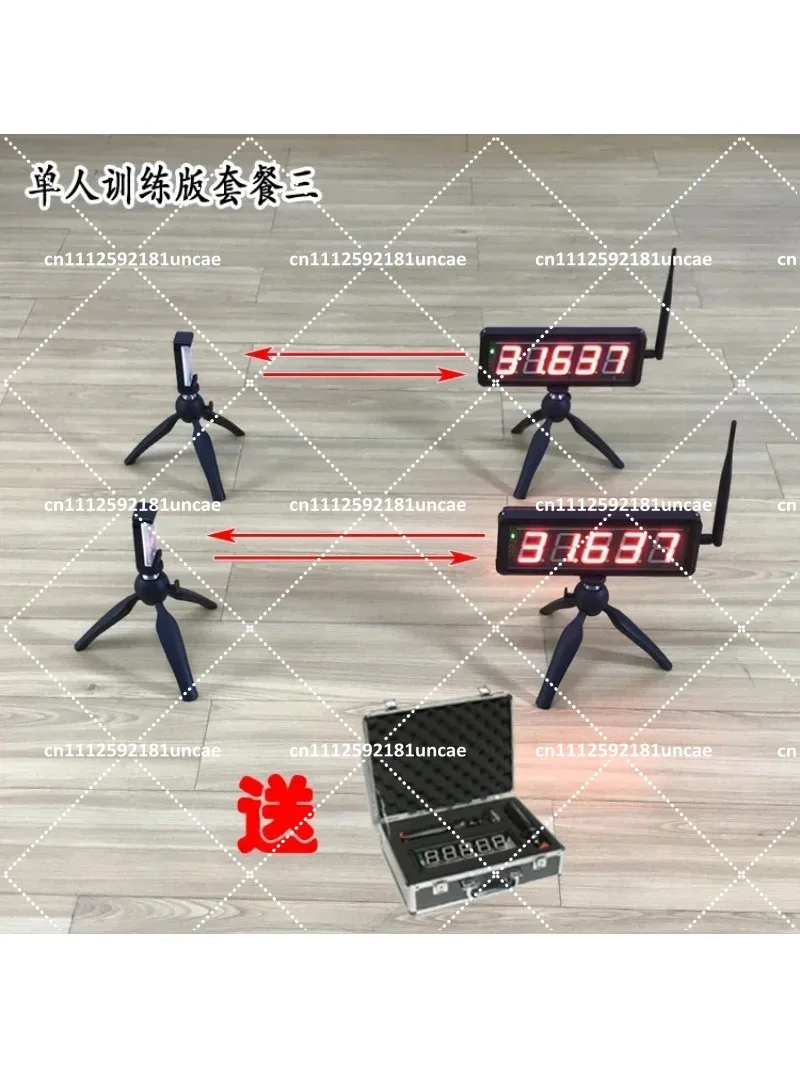 Racing Wireless Laser Timer for Sprint Training, Physical Fitness Test, Sports Timing with Remote Large Screen Sync Display