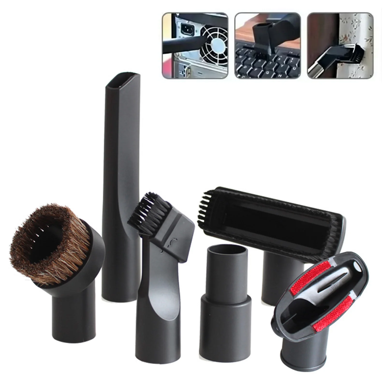 Vacuum Cleaner Brush Nozzle Kit Vacuum Cleaner Accessories Replacement Brush Nozzle Vacuum Cleaning Kit for Floor Sofa Car