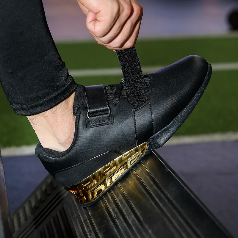Professional Men Powerlifting Shoes Non Slip Strength Training Shoes Weightlifting Squated Shoes Wear-Resisting Low Top Sneakers