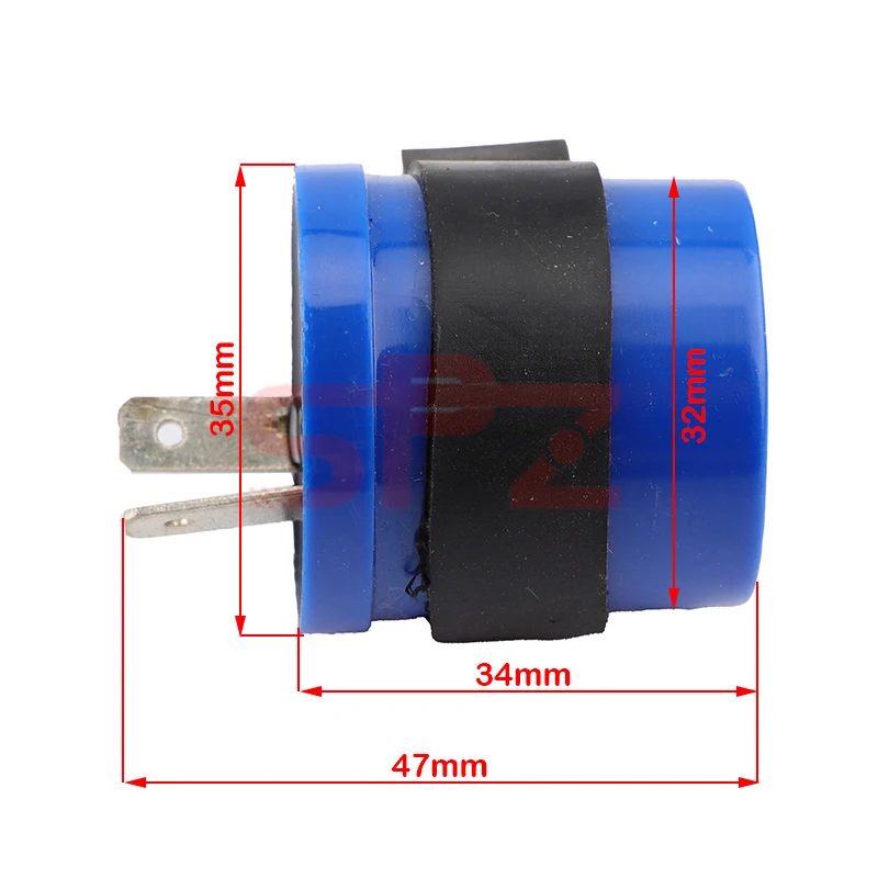 12v Motorcycle Blue Inbuilt Beeper Flasher Turn Signal LED Blinker 2 Pins Motor Buzzer Flasher Relay Indicator