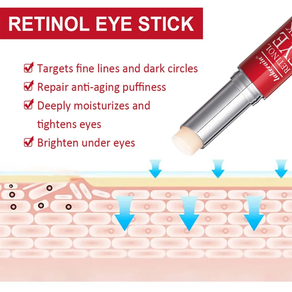 Hyaluronic Acid Retinol Eye Stick Wrinkles For Dark Circle Retinol Eye Cream With Collagen Puffiness For Puffiness and Bags