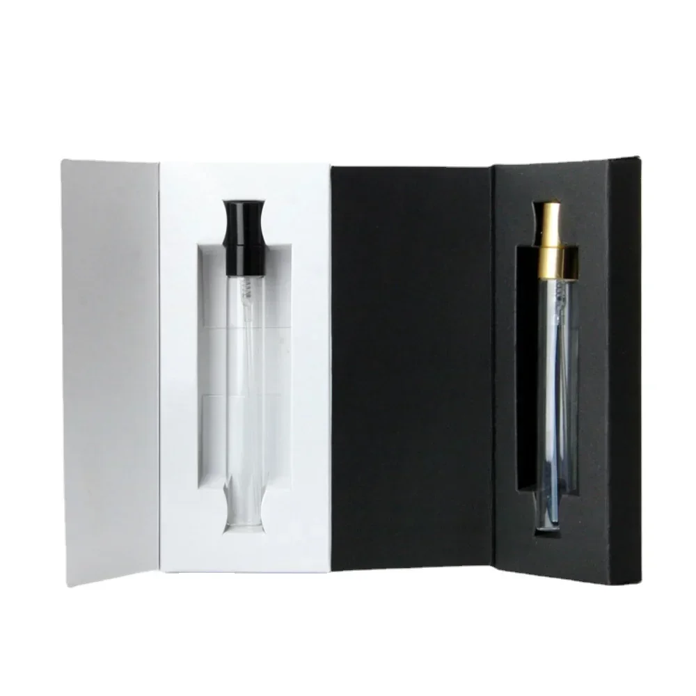 

5pcs/Lot 10ml Spray Bottle Refillable Perfume Bottle with Paper Card For gift Sample Perfume Bottle Package