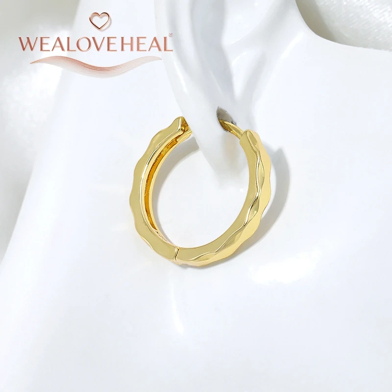 ohrringe, ohrringe damen, 18K Vergoldete Messing Wellenförmige Huggie Creolen für Damen, Unregelmäßige Bambus-Gelenk-Ohrringe, Hochglanzpoliert, Minimalistischer Alltagsschmuck, Geschenk – Detail 19