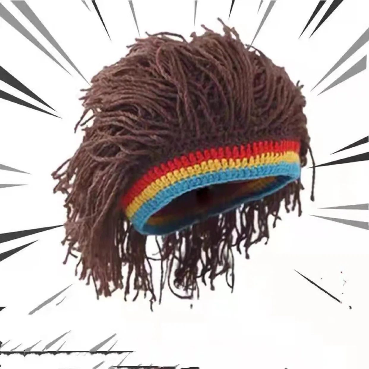 New Arrival Rasta Wig Cap Beanie Hat Jamaica Rasta Handmade Cap Reggae Dreadlocks Africa Roots Wig Bob Marley