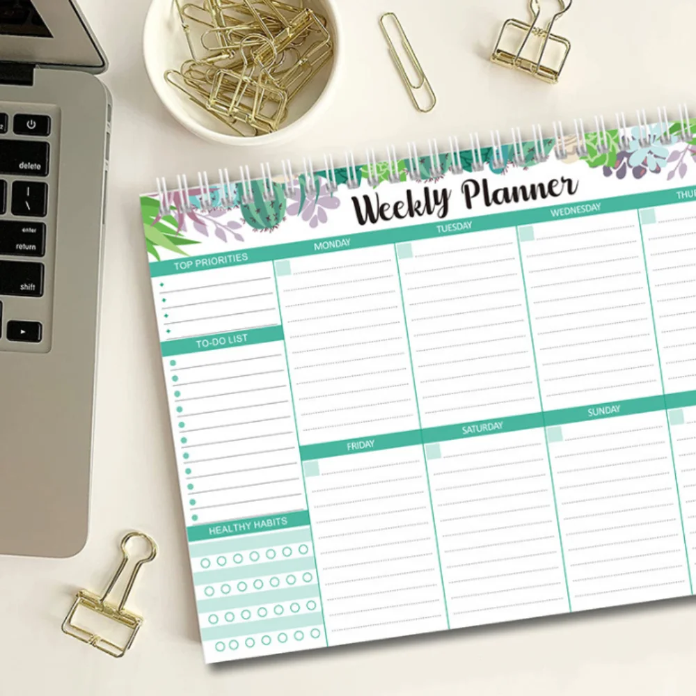 Wide To Do Planner Weekly Planning Notepad Schedules A5 Notebook Planner Weekly Meal Planner Pad Undated Stationery