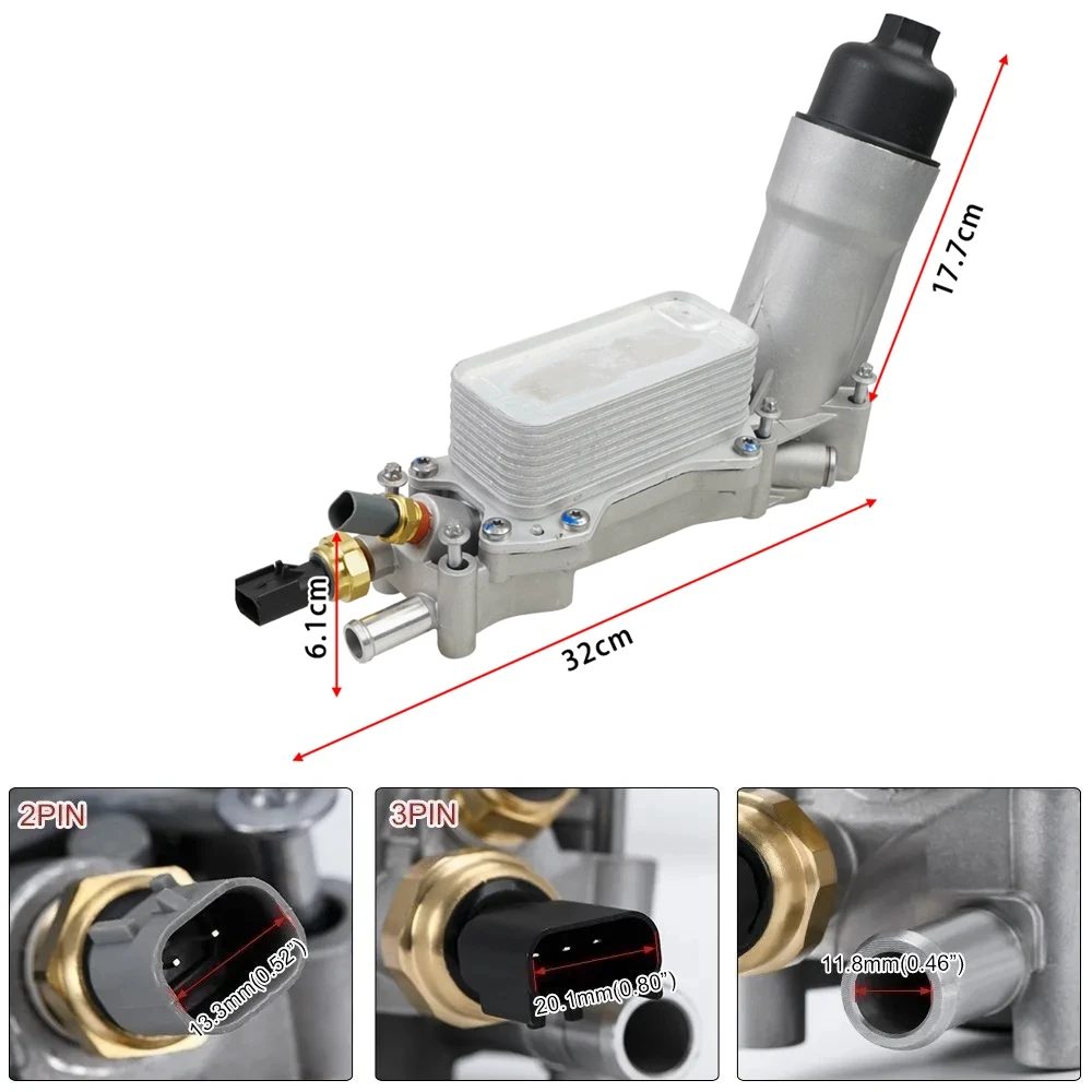 68105583AF 3.6L زيت المحرك برودة مبيت مرشح التدفق العالي محول صالح ل شاحن دودج جيب رانجلر ، 2011-2016 كرايسلر 200 300