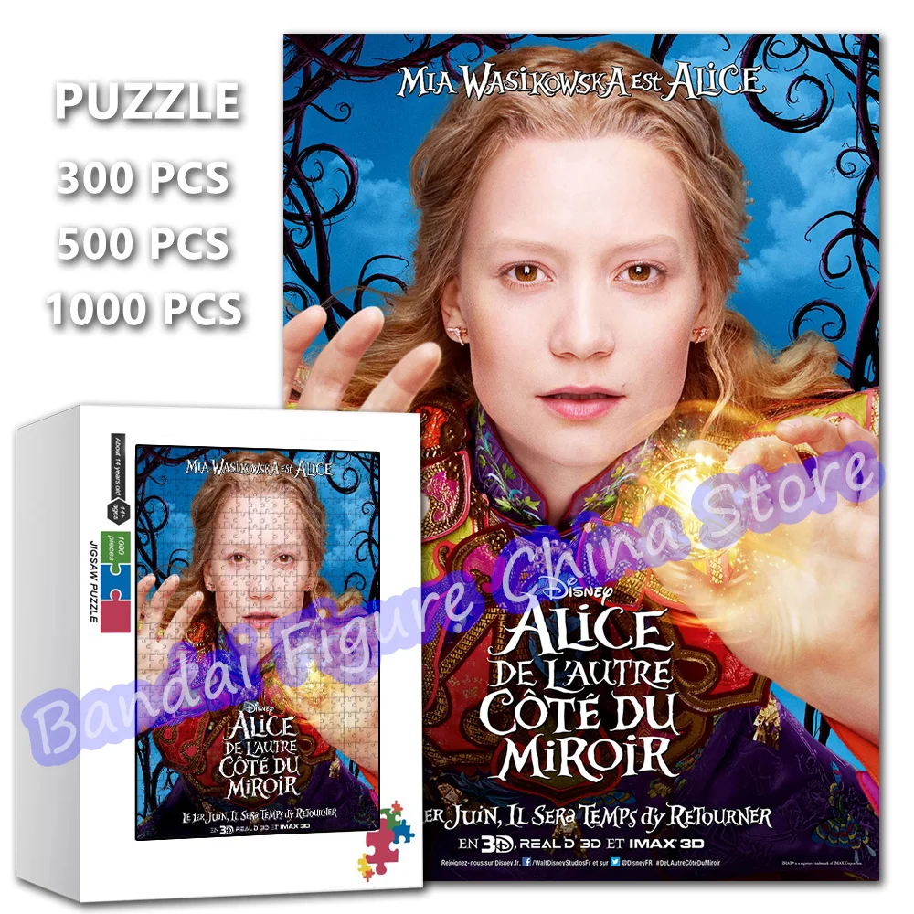 Alice In Wonderland:through The Looking Glass Movies Print Puzzle Disney Educational Toys Jigsaw Puzzles Kids Christmas Gifts