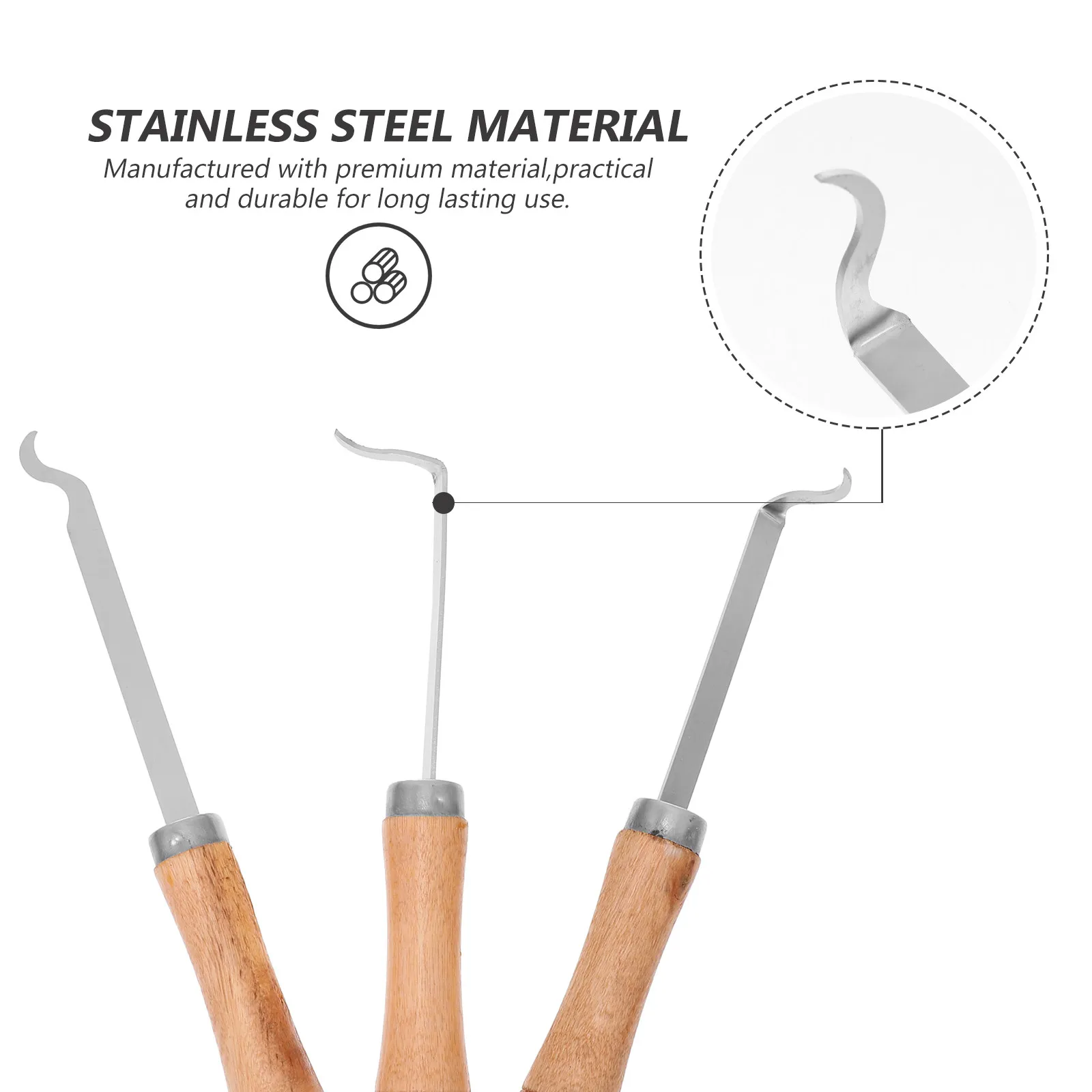 3Pcs Stainless Steel Range Hood Clean Scrapers Kitchen Cleaning Tools Practical Khaki Scrapers for Home Use