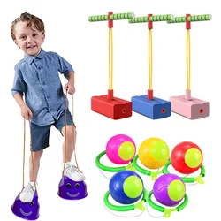 Children Sports Fitness Toys Skip Ball Stilts Frog Jump Group Games Activities Balance Training Indoors Outdoors Kids Gifts TMZ