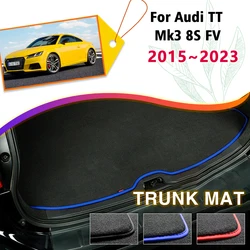 Car Trunk Mats For Audi TT Mk3 8S FV 4 Seats 2015~2023 Boot Cargo Liner Tray Rear Trunk Luggage Carpet Pads Auto Accessories