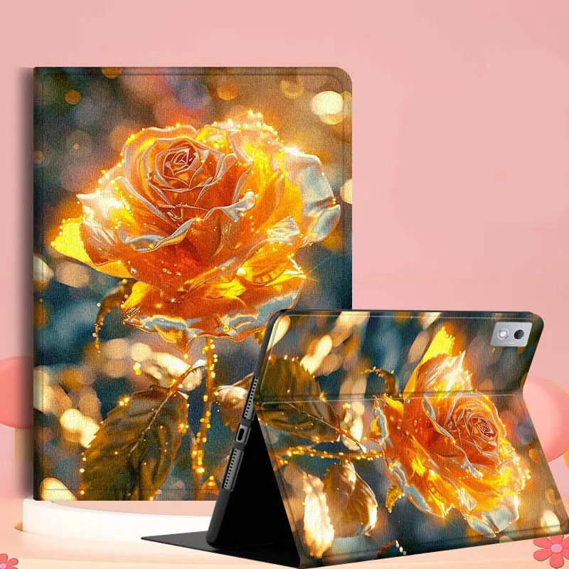 

Чехол для планшета Lenovo Pad Tab Legion Xiaoxin Y900 Y700 K10 M10 P11 3rd Pro GT Plus Gen с золотым цветочным узором
