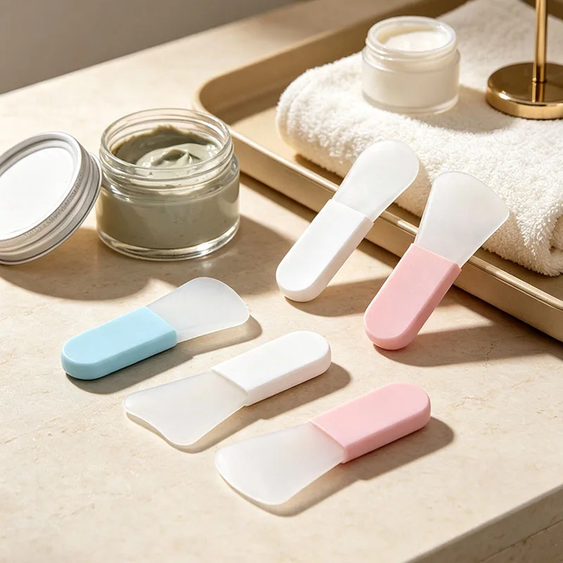 30/50/100Pcs Mini Silicone Facial Mask Brush Face Cleaning Cream Spatula Applicator Scrapers Beauty Tools Travel Portable Makeup