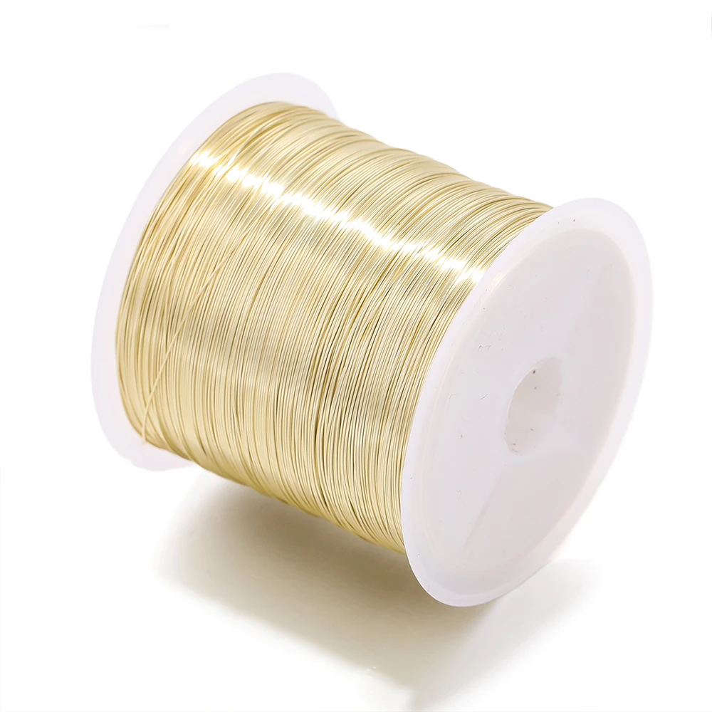 1 لفة 0.3-0.6 مللي متر الأسلاك النحاسية ل قلادة سوار DIY Colorfast الديكور سلك مجوهرات الحبل سلسلة الحرفية صنع الملحقات