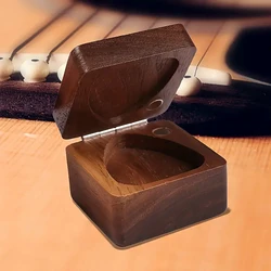 Black Walnut Wooden Pick Storage Box Wooden Guitar Pick Box Wood Solid Wood Guitar Pick Box