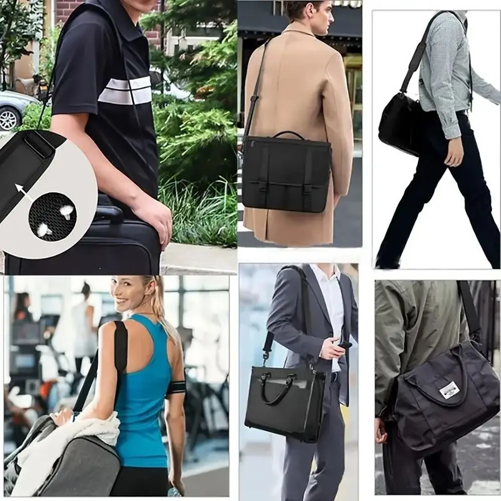 1PC Adjustable Shoulder Strap Durable Detachable Nylon Bag Shoulder Belt Simple Solid Color Replacement Belt With Shoulder  Pad