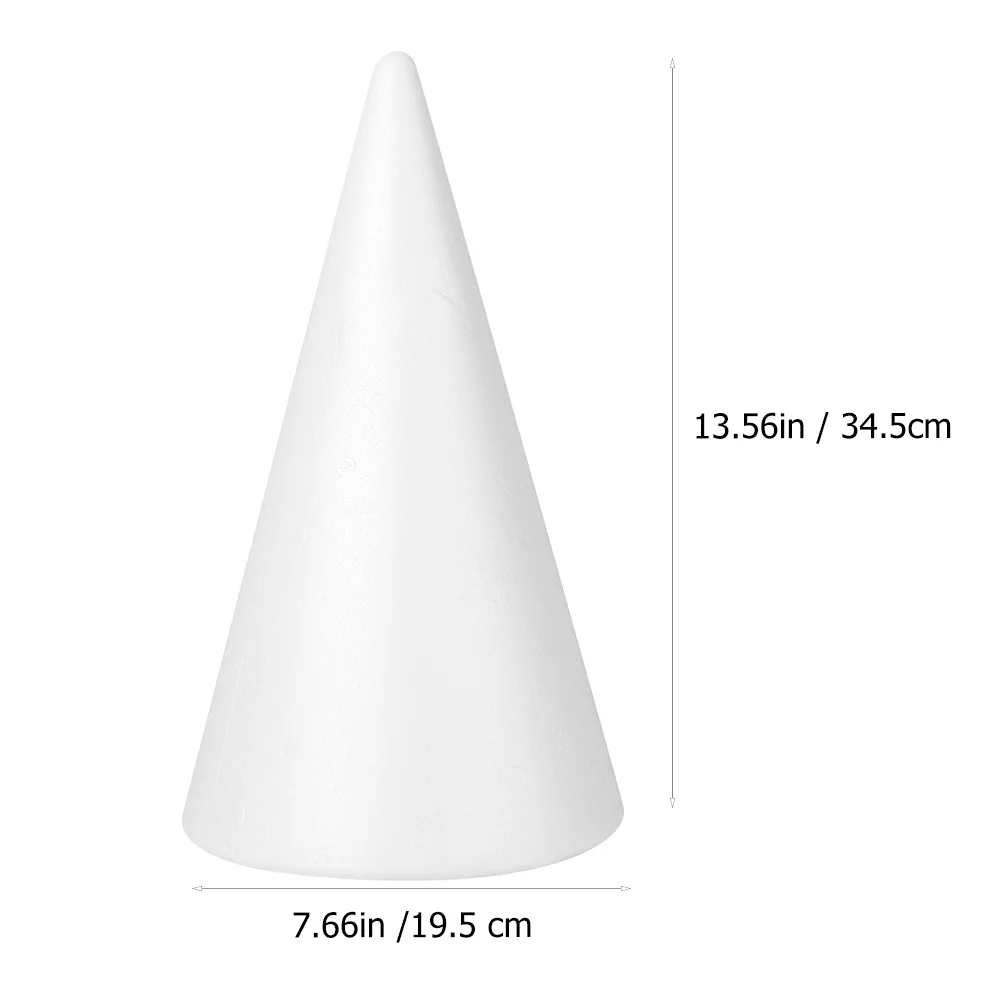 2Pcs DIY Foam Cones Craft Supplies Perfect for All Ages Easy to Make Into Whatever You Want Great for Party Decoration
