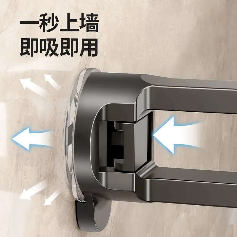 custom. [Strong Bearing Capacity] Mu Home Suction Cup Storage Rack Bathroom No-Drill Washstand Wall-Mounted Hanging Wall Bathroo