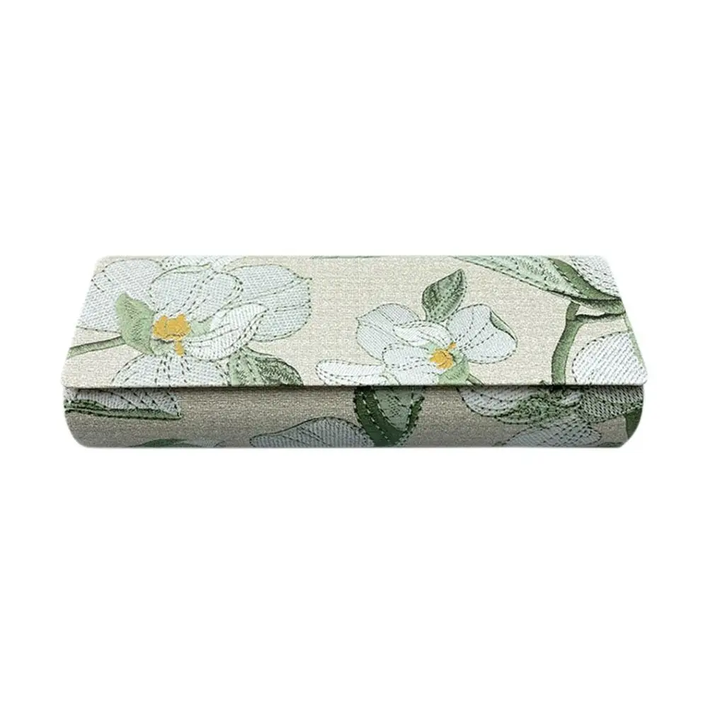 Protective Cover Chinese Style Embroidery Glasses Box Portable Multifunctional Myopia Glasses Case Sunglasses Organizer Students