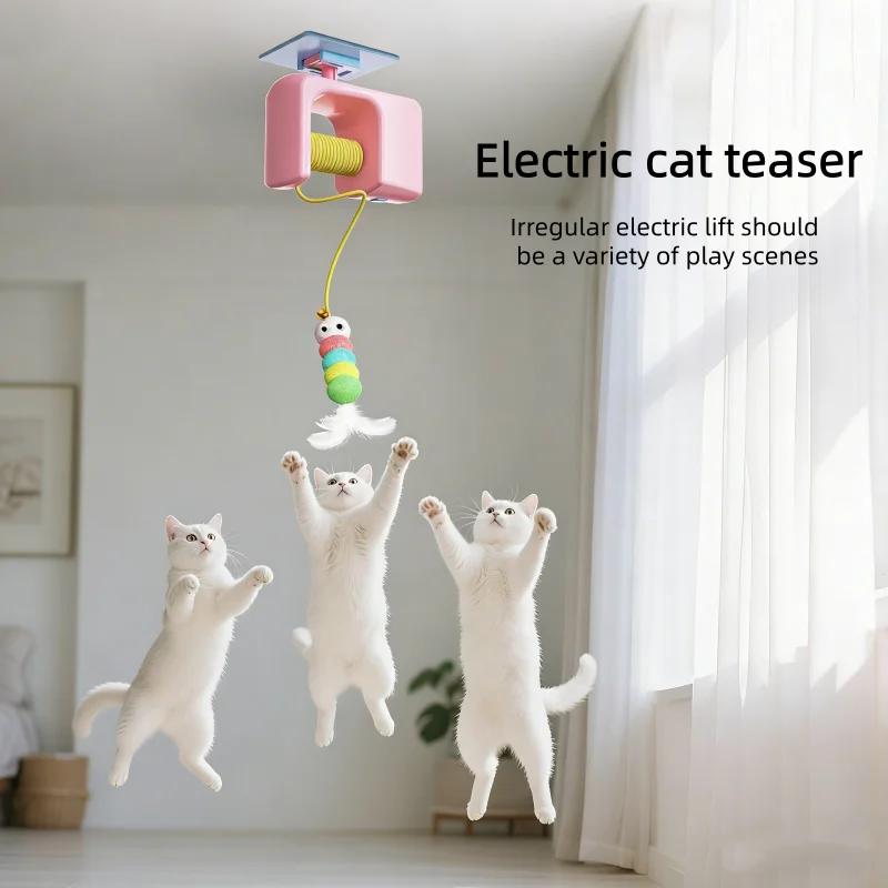 Electric Interactive Cat Toy Smart Door Hanging Yo-Yo with Cat Balls Self-Entertainment Amusement Artifact for Kittens