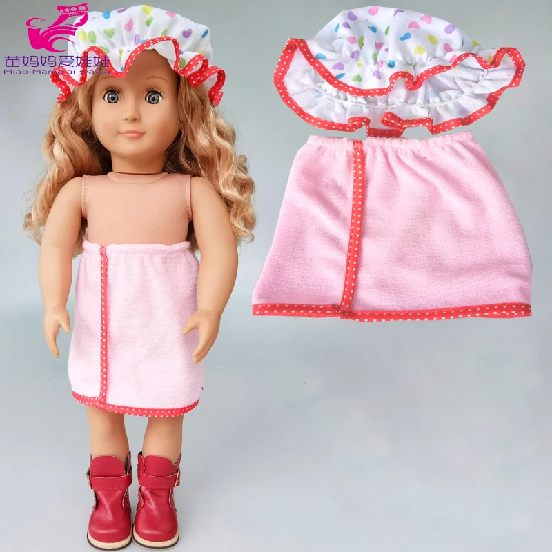 Baby new born Doll Clothes rompers bathrobe 18 Inch Doll accessories make up set study set Girl new year Gift