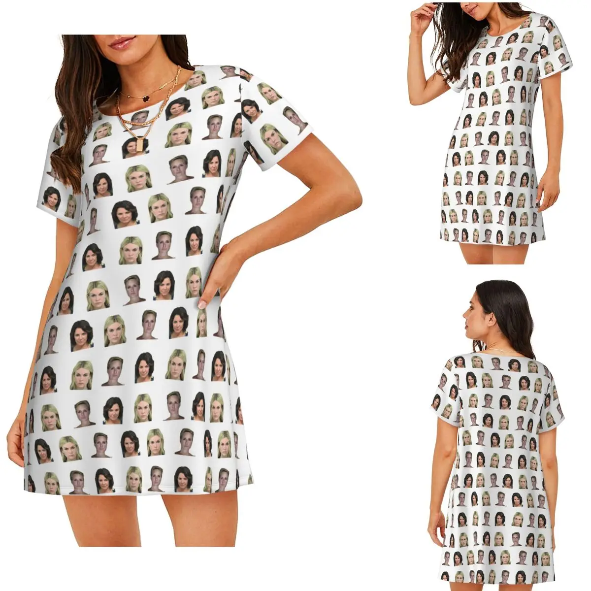 The Mugshot Housewives Of New York City Short Sleeves Nightdress For Sleeping Women Short Sleeve Nightgowns Loose Pajama Dress