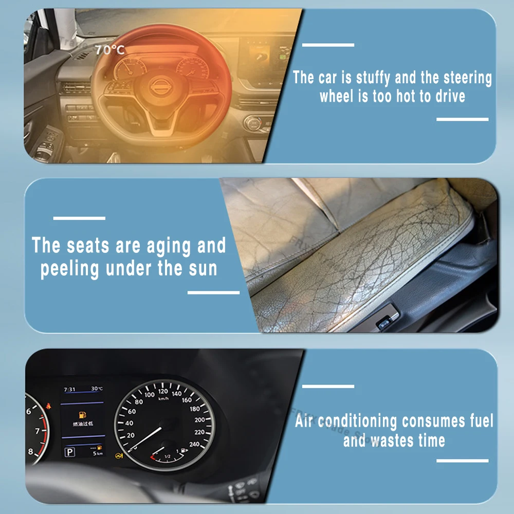 For BMW 5 Series G30 G31 2018~2023 2020 Foldable Car Sun Visor Front Windshield Sunshade Heat Insulation Summer Auto Accessories view 4