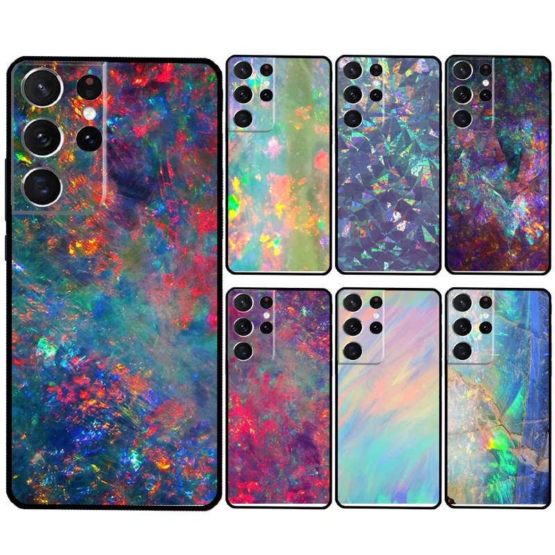 Opal Stone Iridescent Case For Samsung Galaxy S24 Ultra S23 S22 S21 Plus Note 10 Note 20 S9 S10 S20 S21 FE Cover