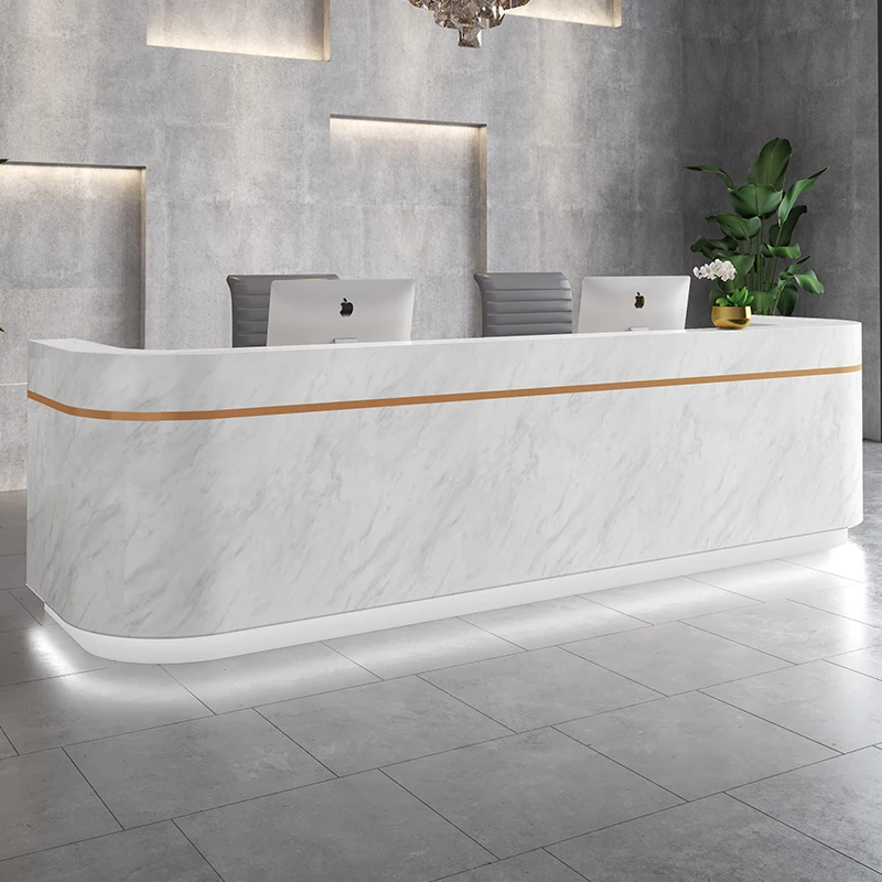 

Company Front Desk Display Beauty Salon Modern Commericial Design Industrial Desks Adult Design Receptionist Bureau Furniture