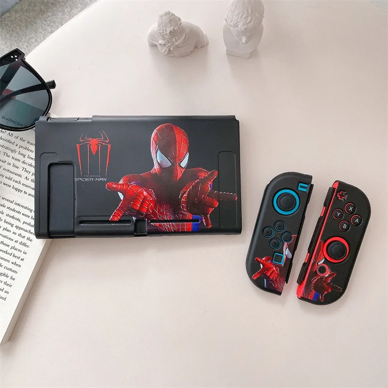 Cartoon Marvel Spider Man Protective Case for Nintendo Switch OLED Silicone Soft Split NS Gaming Console Protective Case