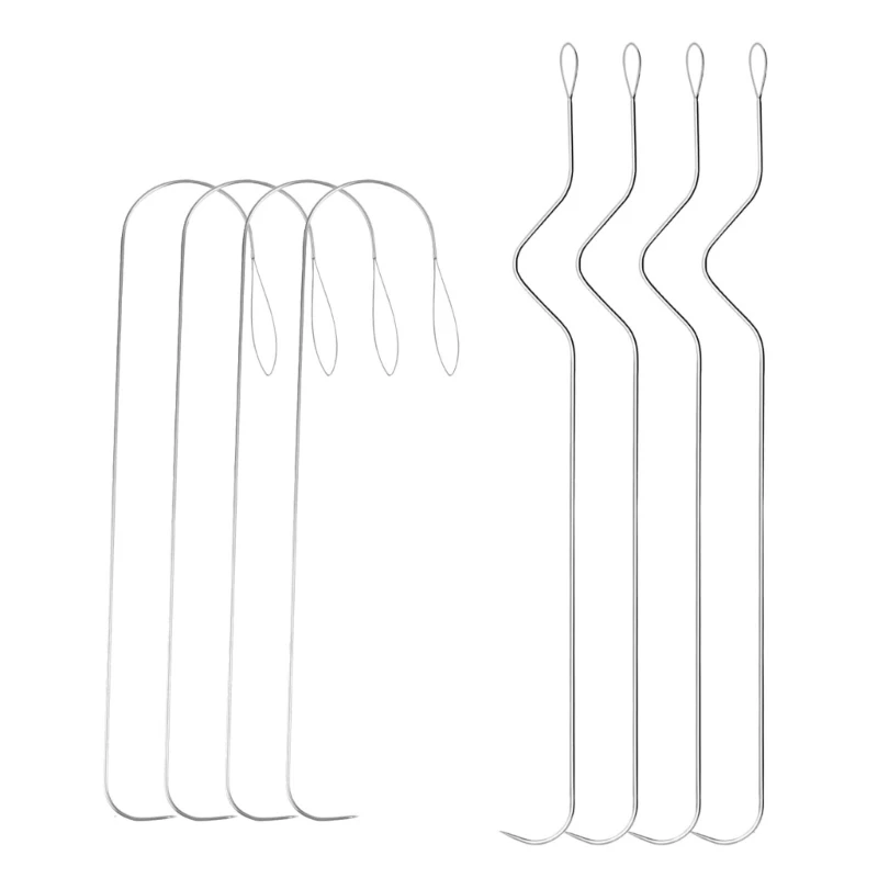 4Pcs Practical Curved Beading Needle Set for Seed Bead Jewelry and Decorations