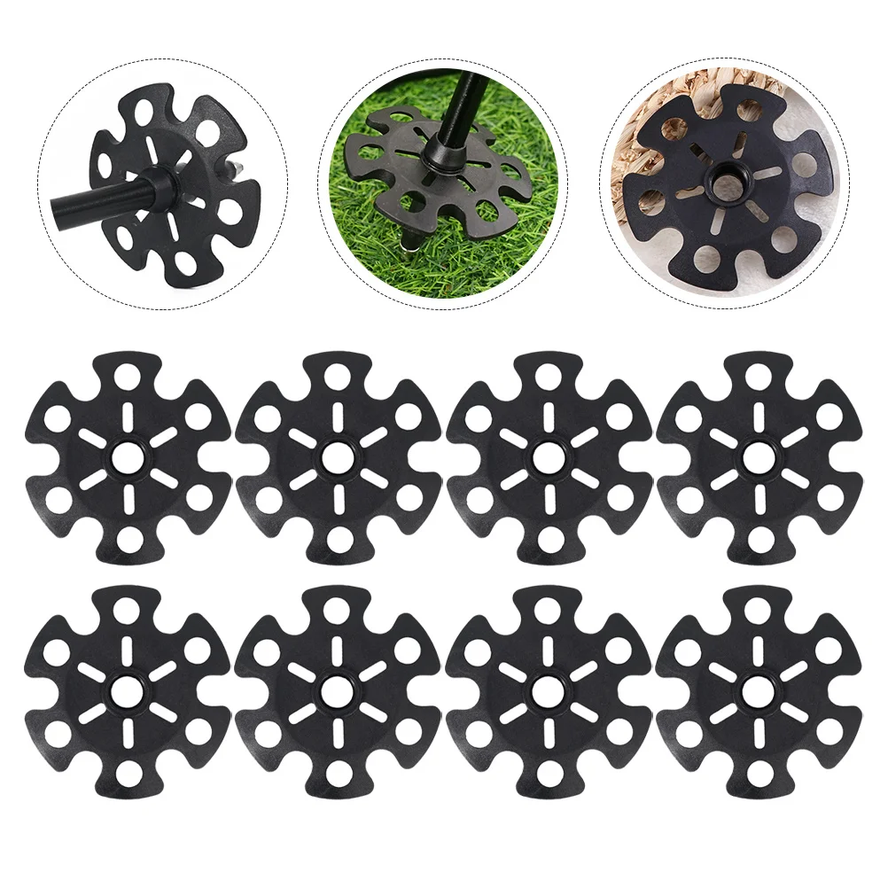 12 قطعة غطاء عمود الرحلات ندفة الثلج شكل حامي في الهواء الطلق المشي لمسافات طويلة اكسسوارات عصا للمشي واقي من الطين تسلق القطب تلميح