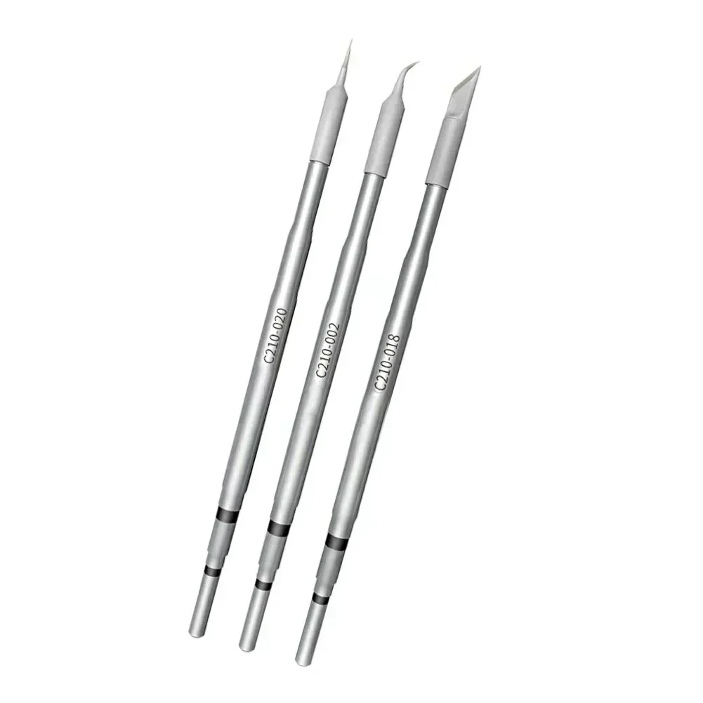 

Compatible Soldering Station Tips Instrument Part Silver Soldering Iron Head Fast Heating Even Heat Distribution