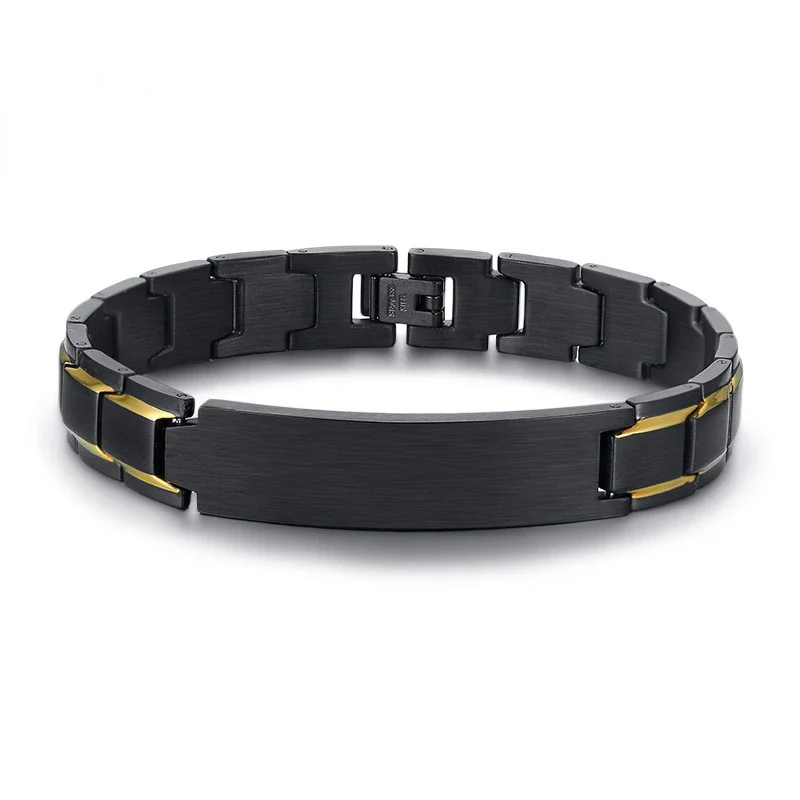 

Personalized Medical Alert Bracelet Custom Engraved IDTag LinkChain Wristband for Men Women Engraving-Medical Alert ID Bracelet