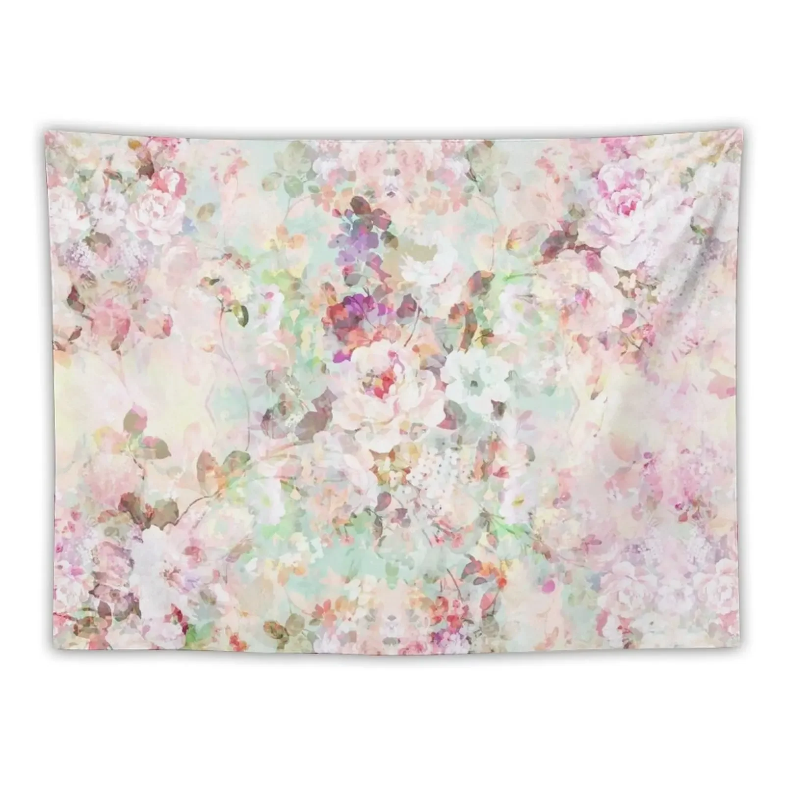 

Pink watercolor vintage flowers pattern Tapestry Decor For Bedroom Decoration For Home Tapestry