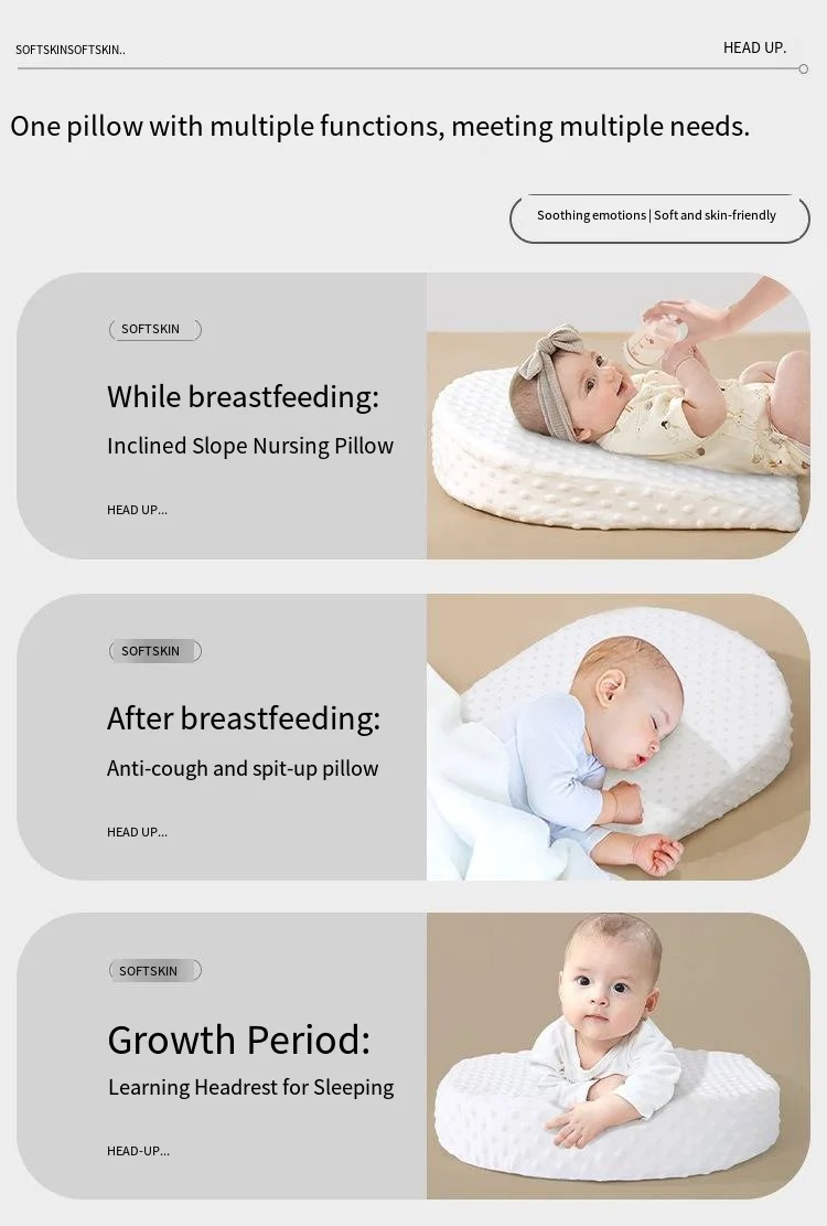 Cuscino per pendenza del latte anti-sputo Doudou Cuscino per bambini in velluto Cuscino per pendenza da 15 gradi Artefatto per l'alimentazione Cuscino per bambini anti-soffocamento