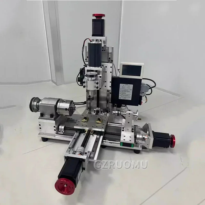 مثقاب الطحن باستخدام الحاسب الآلي، التحكم العددي المتكامل، تحول الطحن والحفر باستخدام الحاسب الآلي، مخرطة CNC المتكاملة مع محرك سيرفو 750 وات