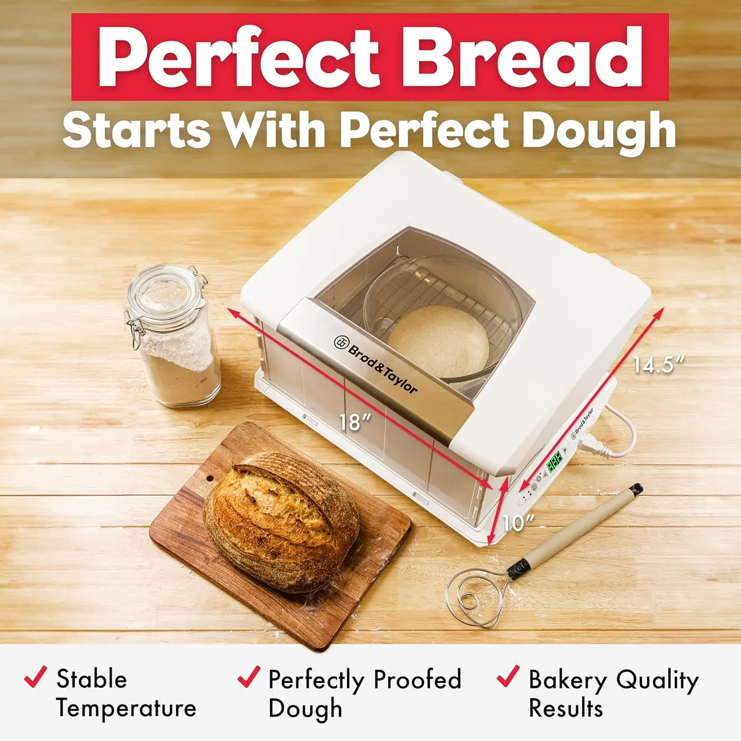 Foldable Proofer & Slow Cooker for Perfect Bread Dough and Meals