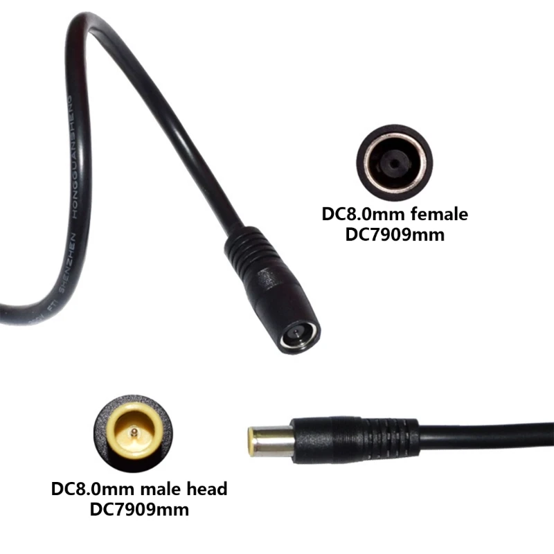 XT60 to DC7.9 มม. x 0.9 มม., 14AWG 8 มม. ทองแดงลวดสำหรับเครื่องกำเนิดไฟฟ้าพลังงานแสงอาทิตย์และแผง