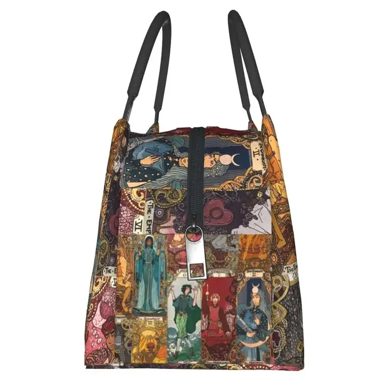 Sac à lunch isotherme portable pour femme, tarot, propagation de cartes, Halloween, occulte, curiologie, glacière thermique, boîte à bento, pique-nique, voyage