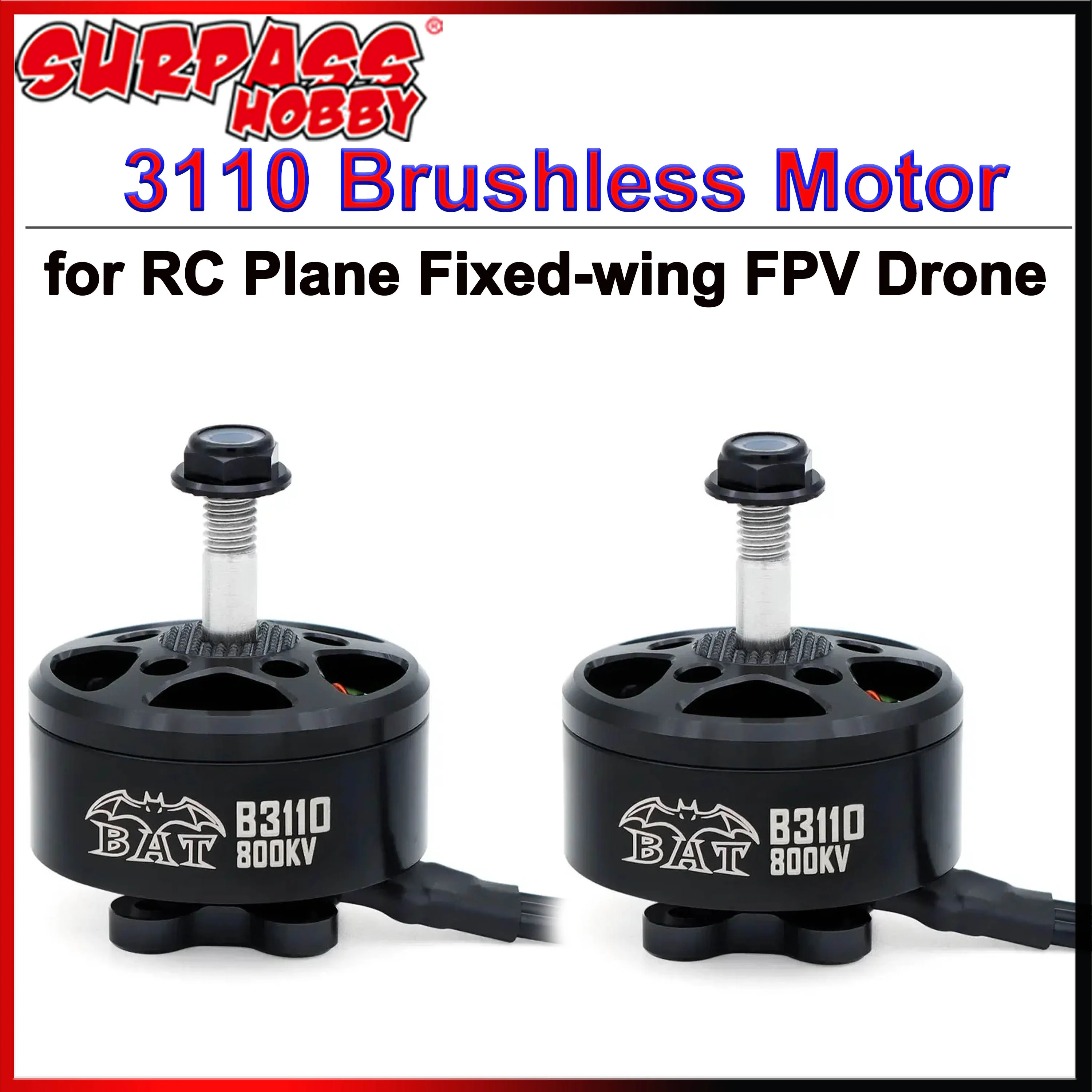 Moteur brushless Outrunner SURPASS HOBBY 3110 800KV 1280KV 1580KV pour avion RC à aile fixe, drone FPV, cadre Mark4 10 pouces APEX