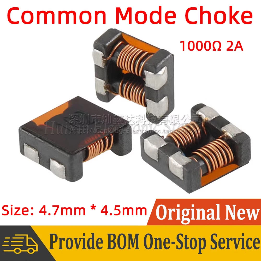 10pcs SMT SMD Common Mode Choke Coil Inductor Impedance 1000Ω 2A Switching Power Supply Signal Line Filter PCI0420T-102 4*4 a1
