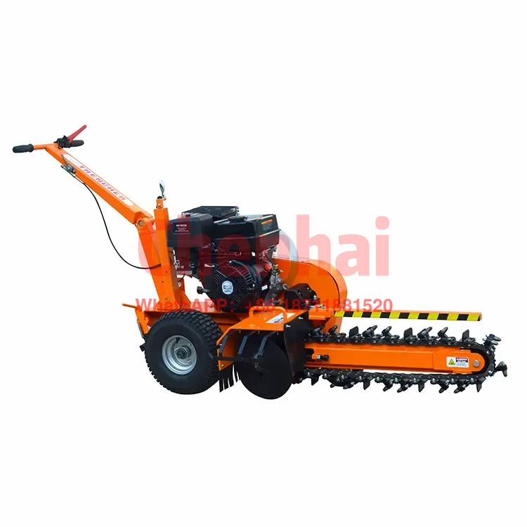 factory price mini excavator loader trencher machine chain type trenching ditching machine for sale mini rock trencher