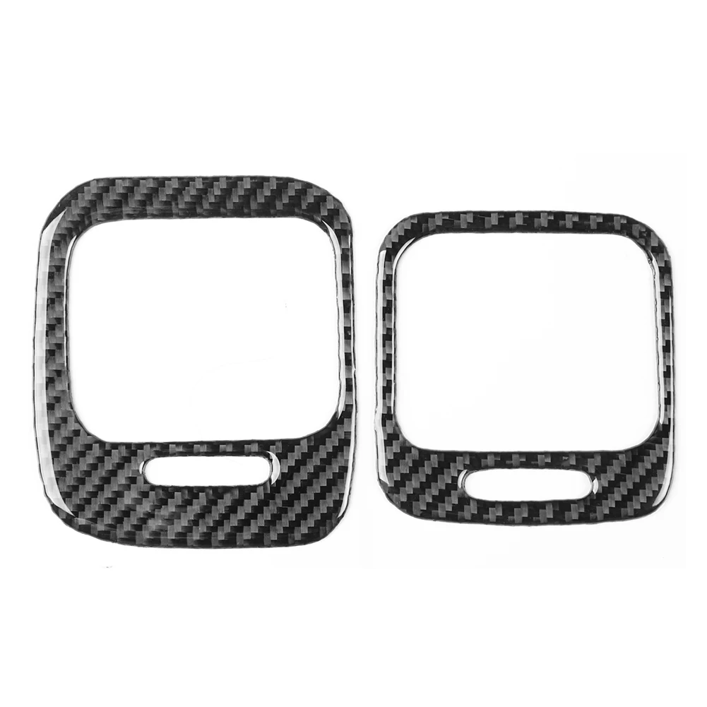 Both Side Air Vent Dashboard Outlet Sticker Cover Trim LHD For Chevrolet Tracker 1999-2004 Carbon Fiber Black