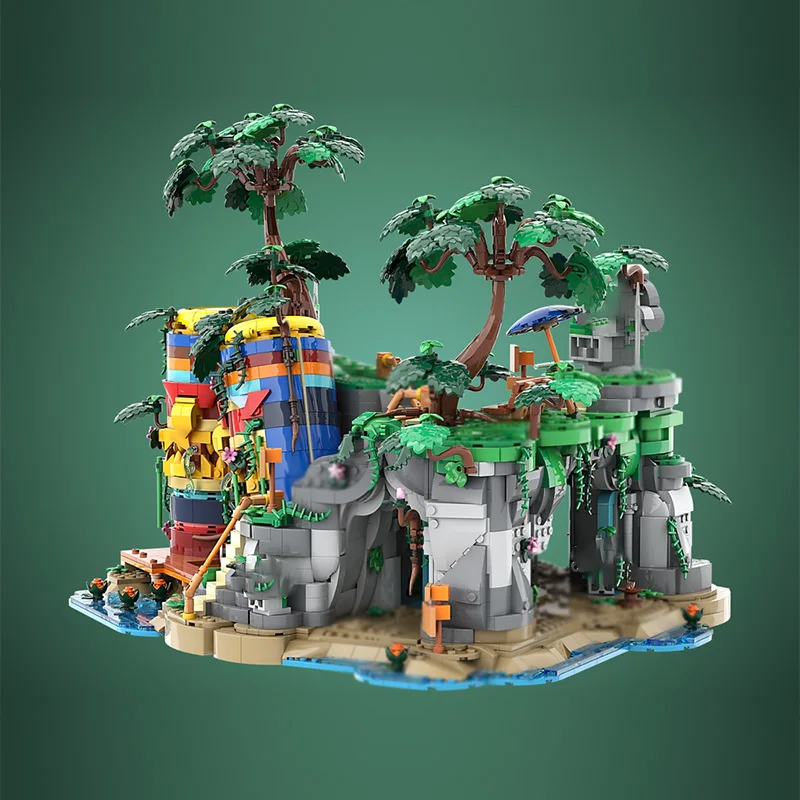 City Street View Model MOC Building Bricks Ancient Ruins Architecture Modular Technology Children Holiday Gift Assemble Toy Suit