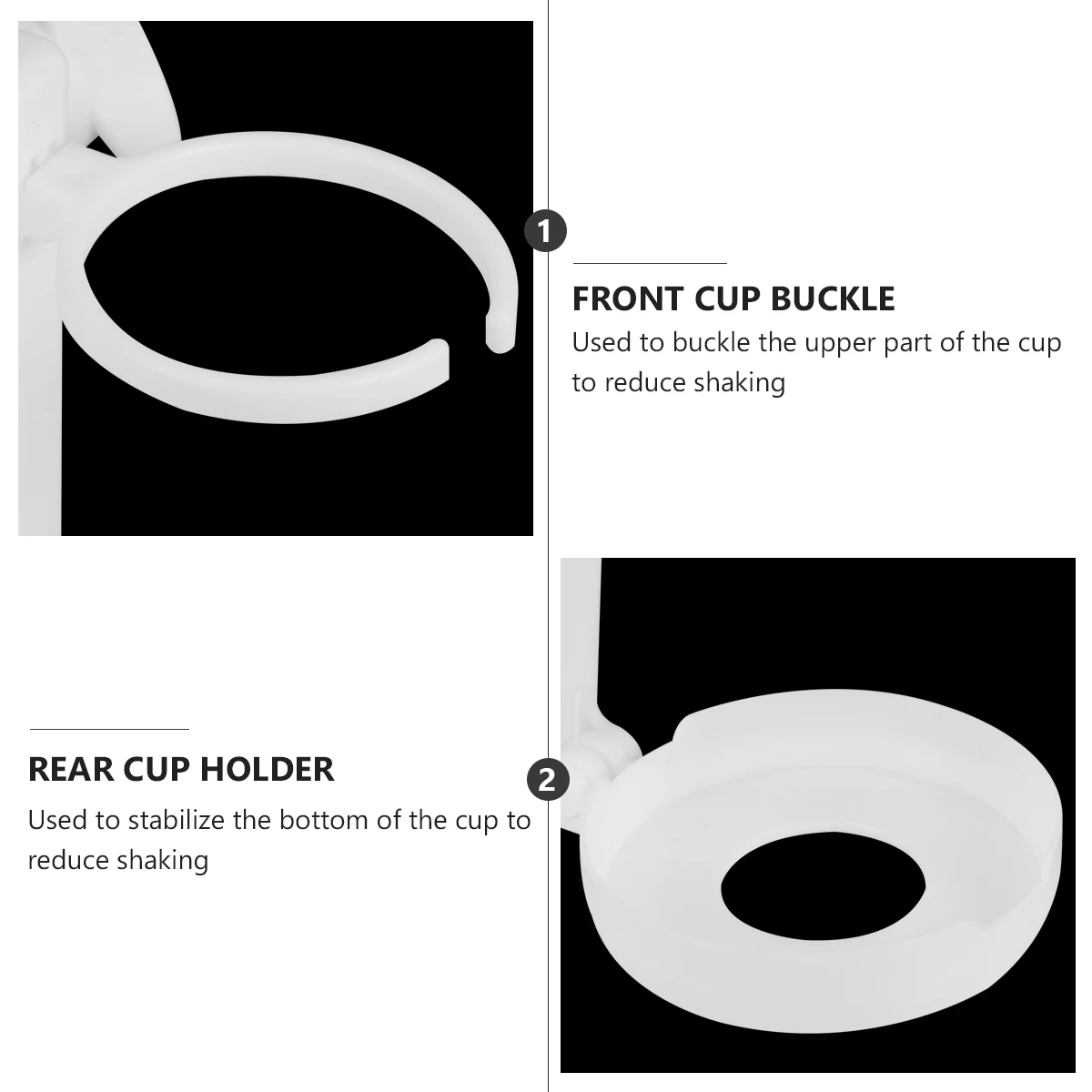 

2Pcs White Plastic Umbrella Cup Holder Portable Adjustable Clamp for Beach Outdoor Patio Pool Umbrella Cup Holder